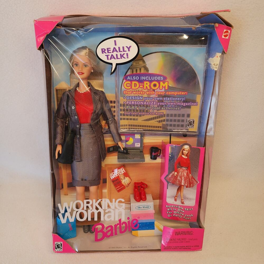 Working Woman Barbie Doll with CD-ROM 1999 Mattel 20548 New